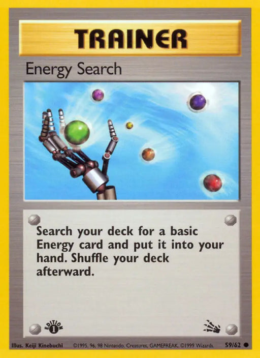 Energy Search (59/62) [Fossil 1st Edition] - Pokemon Single