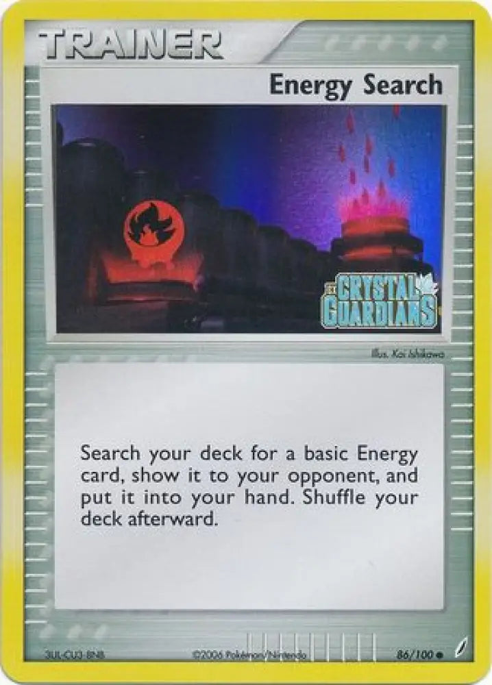 Energy Search (86/100) (Stamped) [EX: Crystal Guardians] - Pokemon Single