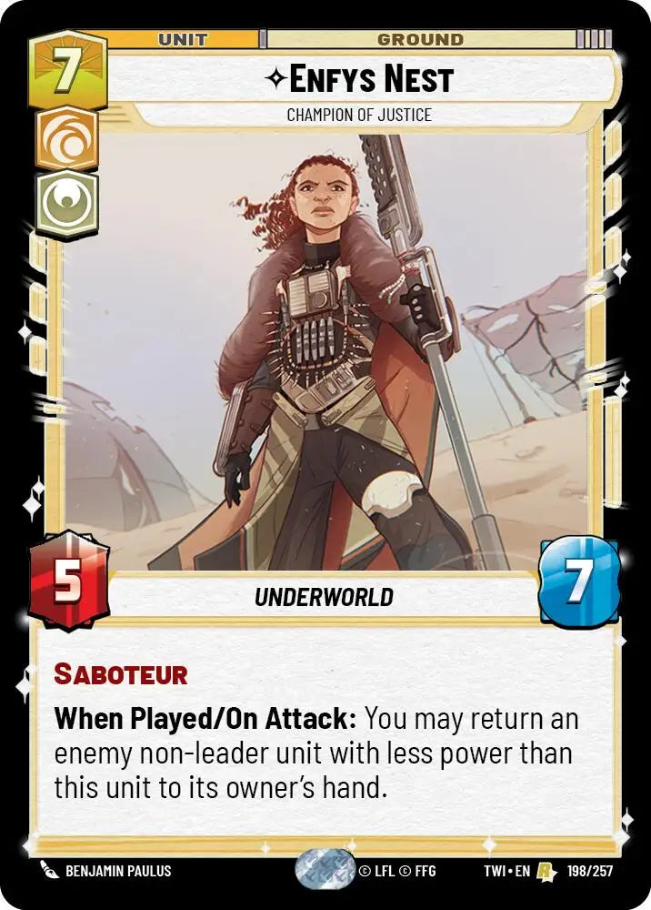 Enfys Nest - Champion of Justice (198/257) [Twilight of the Republic] - Star Wars: Unlimited Single