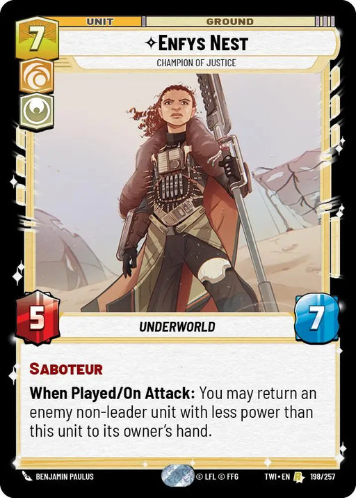 Enfys Nest - Champion of Justice (198/257) [Twilight of the Republic] - Star Wars: Unlimited Single