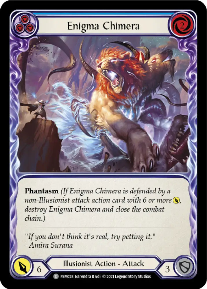 Enigma Chimera (Blue) [Monarch Blitz Deck] - Flesh And Blood Single
