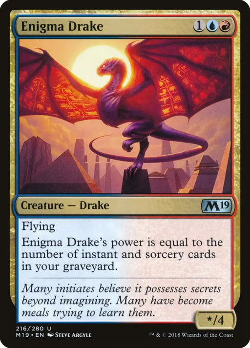 Enigma Drake [Core Set 2019] - MTG Single