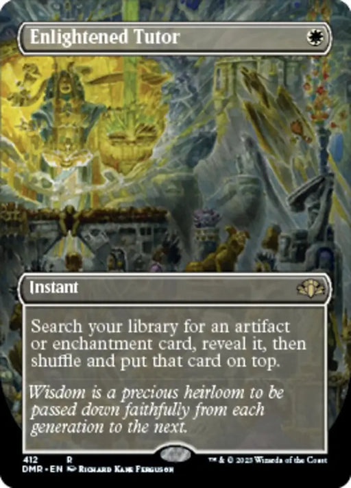 Enlightened Tutor (Borderless Alternate Art) [Dominaria Remastered] - MTG Single