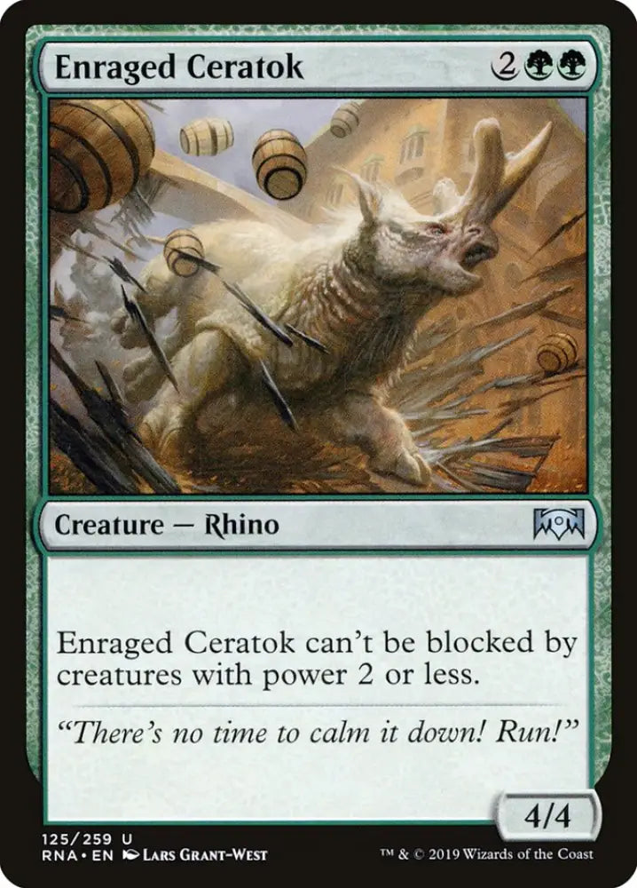 Enraged Ceratok [Ravnica Allegiance] - MTG Single