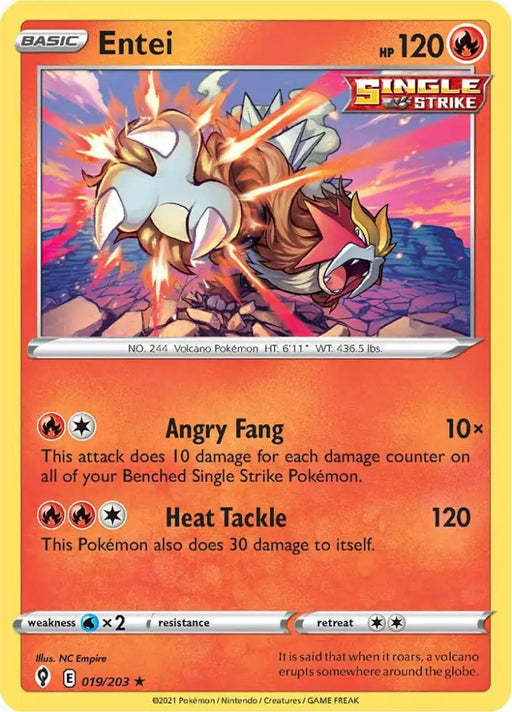Entei (019/203) [Sword & Shield: Evolving Skies] - Pokemon Single