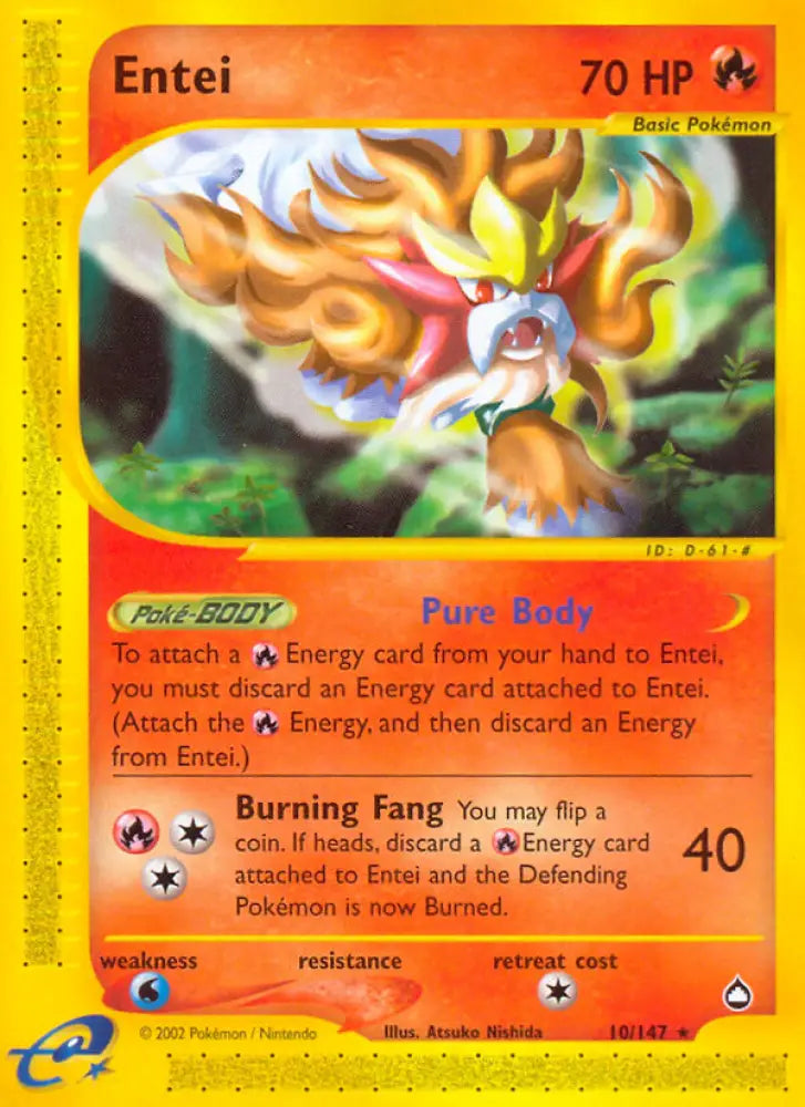 Entei (10/147) [Aquapolis] - Pokemon Single