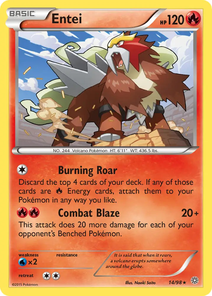 Entei (14/98) [XY: Ancient Origins] - Pokemon Single
