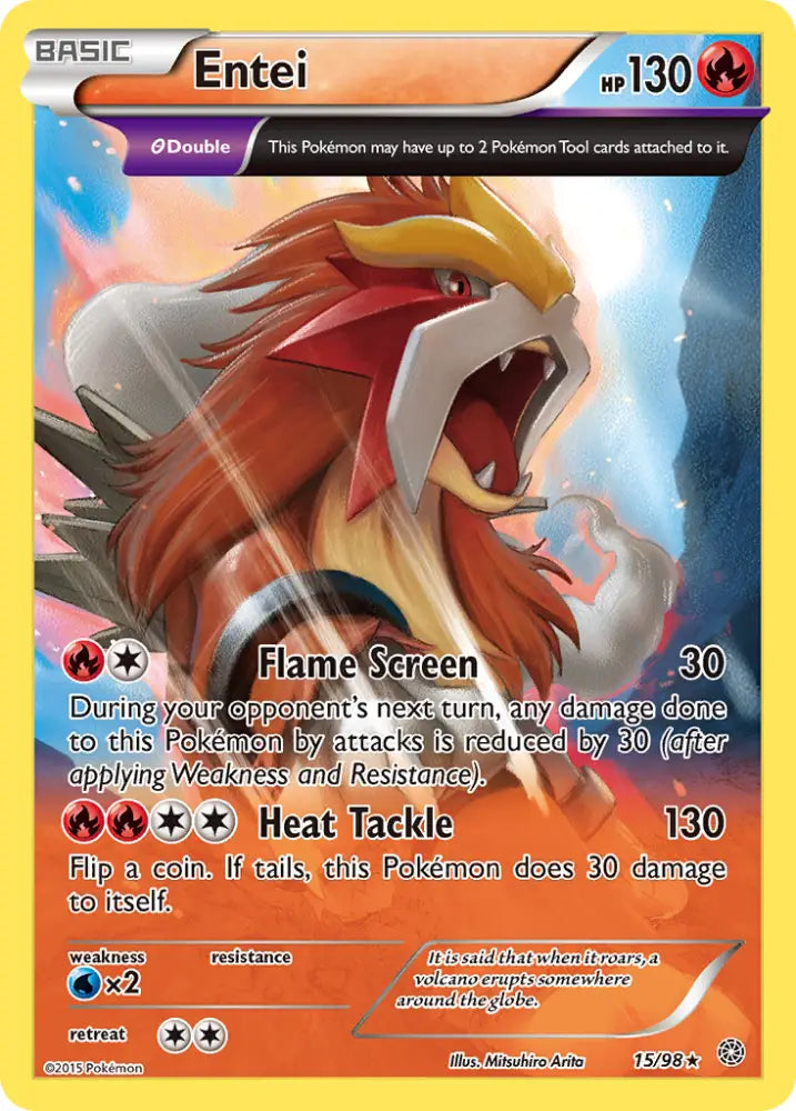 Entei (15/98) [XY: Ancient Origins] - Pokemon Single