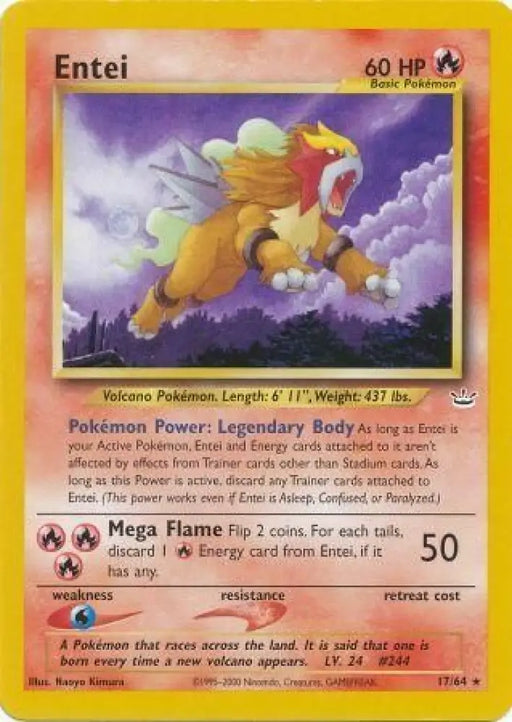 Entei (17/64) [Neo Revelation Unlimited] - Pokemon Single