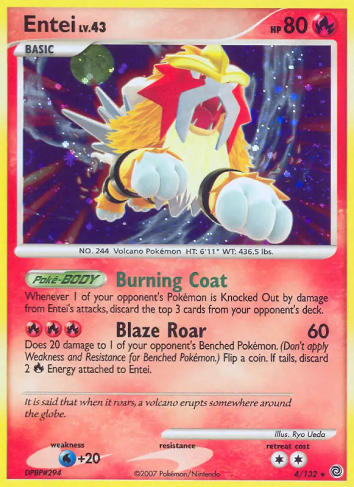 Entei (4/132) [Diamond & Pearl: Secret Wonders] - Pokemon Single