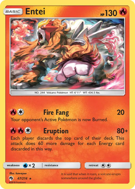 Entei (47/214) [Sun & Moon: Lost Thunder] - Pokemon Single