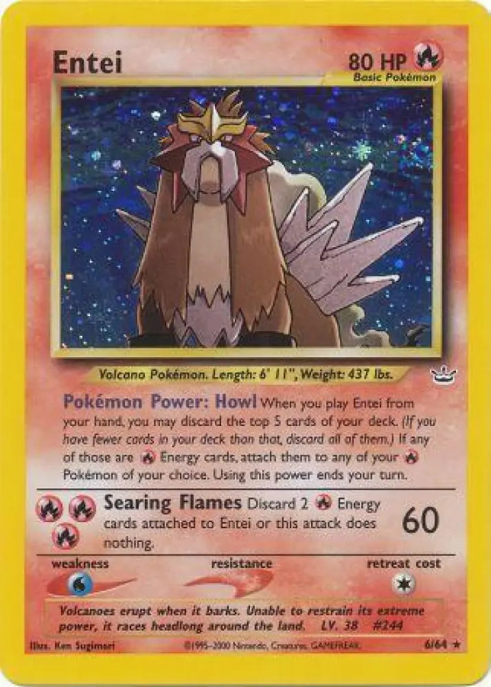 Entei (6/64) [Neo Revelation Unlimited] - Pokemon Single