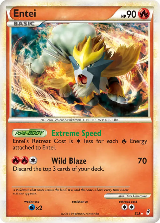 Entei (SL3) [HeartGold & SoulSilver: Call of Legends] - Pokemon Single