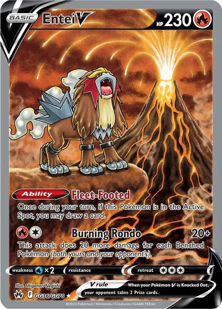 Entei V (GG36/GG70) [Sword & Shield: Crown Zenith] - Pokemon Single