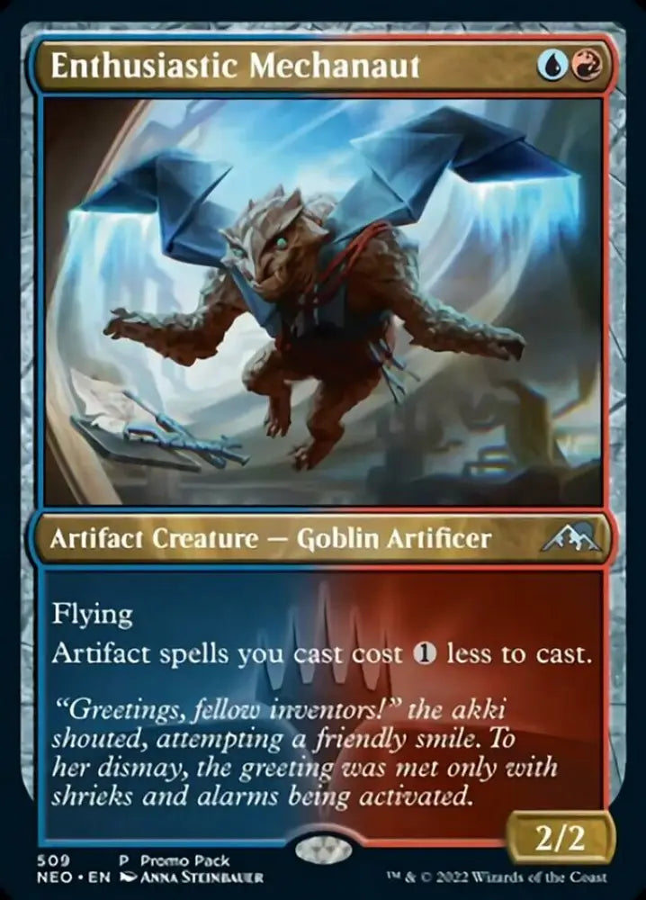 Enthusiastic Mechanaut (Promo Pack) [Kamigawa: Neon Dynasty Promos] - MTG Single