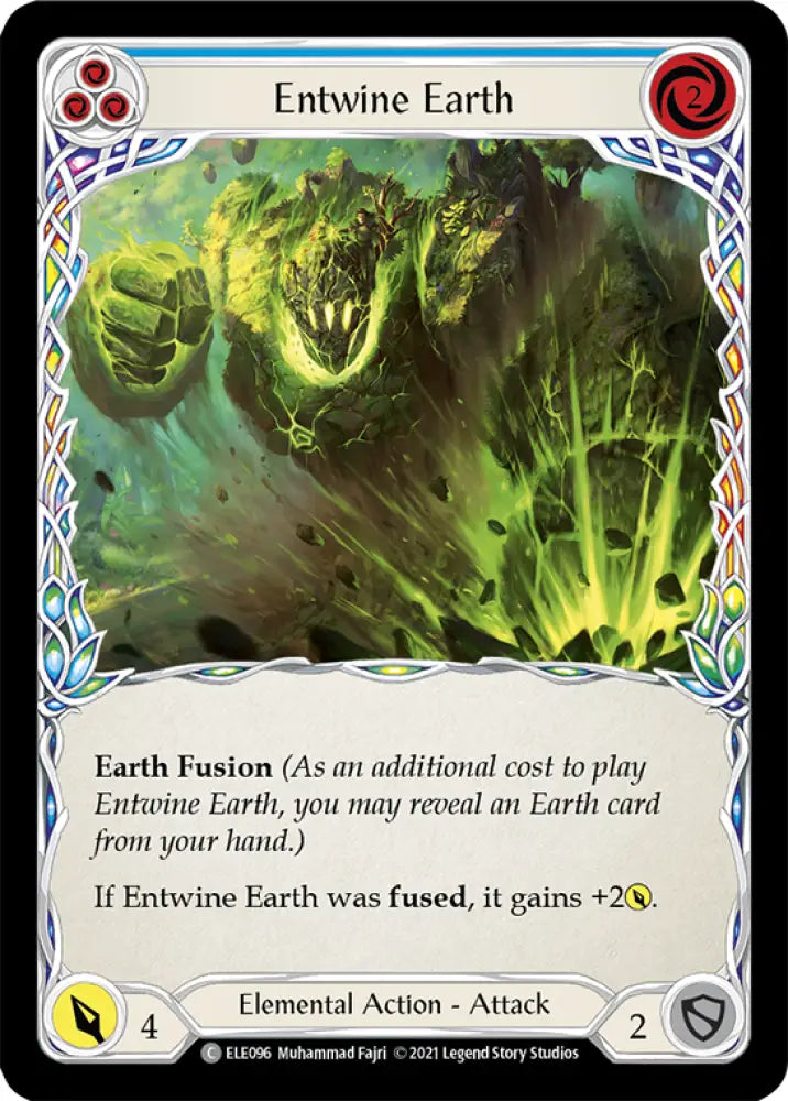 Entwine Earth (Blue) [Tales of Aria 1st Edition] 1st Edition Rainbow Foil - Flesh And Blood Single