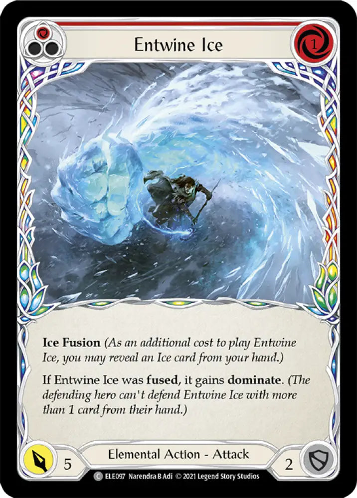 Entwine Ice (Red) [Tales of Aria 1st Edition] 1st Edition Rainbow Foil - Flesh And Blood Single