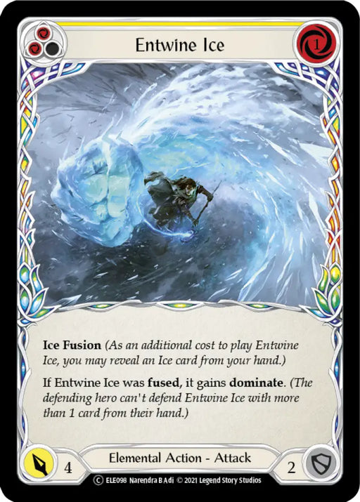Entwine Ice (Yellow) [Tales of Aria Unlimited] Unlimited Rainbow Foil - Flesh And Blood Single