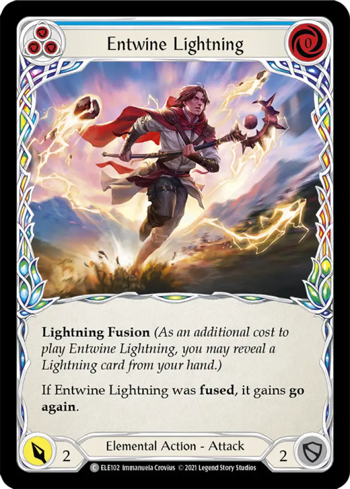 Entwine Lightning (Blue) [Tales of Aria 1st Edition] 1st Edition Rainbow Foil - Flesh And Blood Single