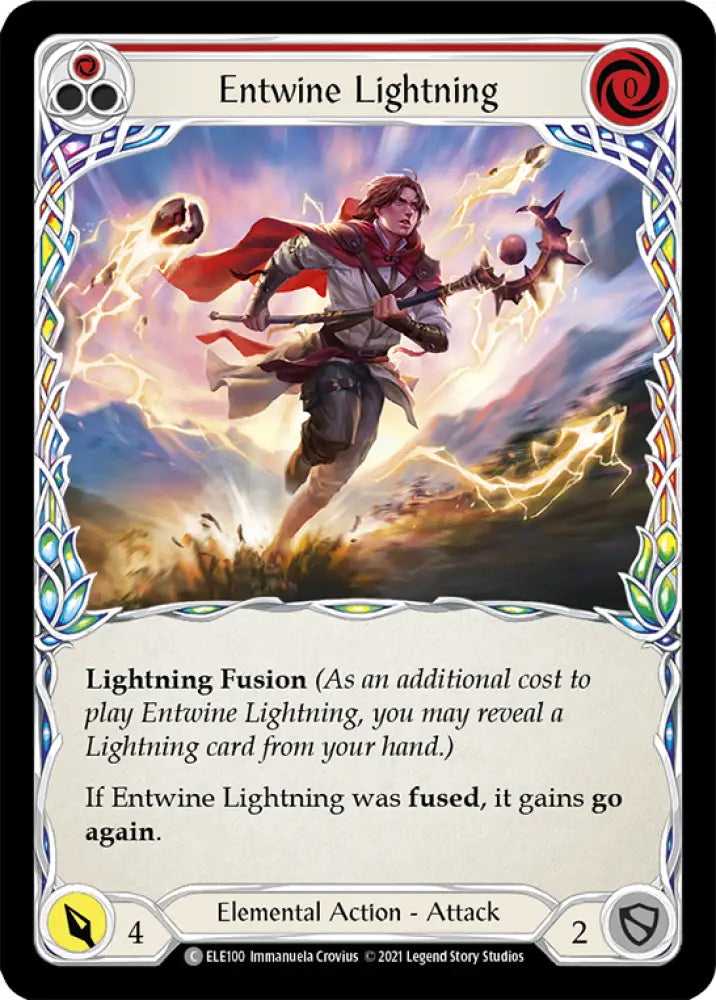Entwine Lightning (Red) [Tales of Aria 1st Edition] 1st Edition Rainbow Foil - Flesh And Blood Single