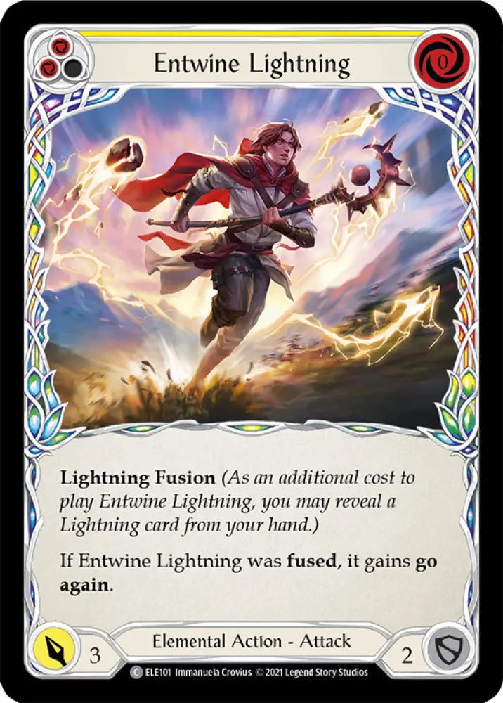 Entwine Lightning (Yellow) [Tales of Aria 1st Edition] 1st Edition Rainbow Foil - Flesh And Blood Single