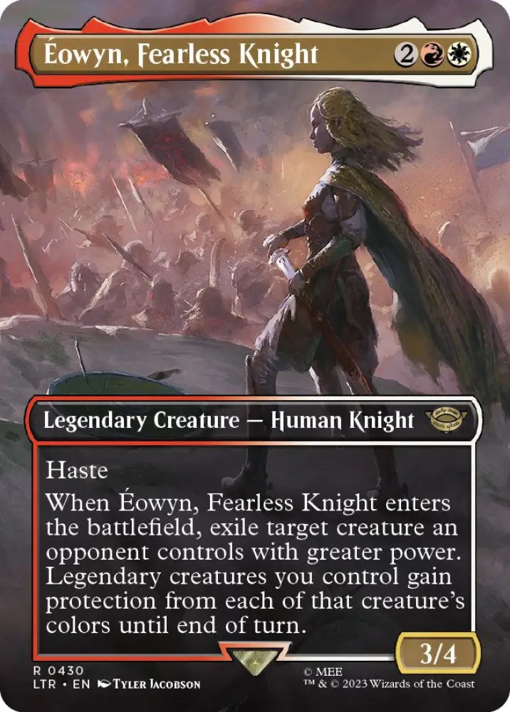 Eowyn Fearless Knight (Borderless Alternate Art) [The Lord of the Rings: Tales of Middle-Earth] - MTG Single