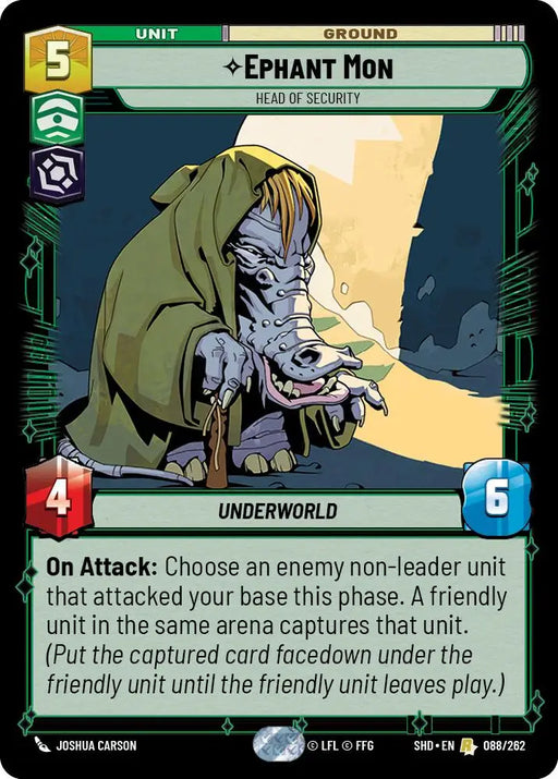 Ephant Mon - Head of Security (088/262) [Shadows of the Galaxy] - Star Wars: Unlimited Single
