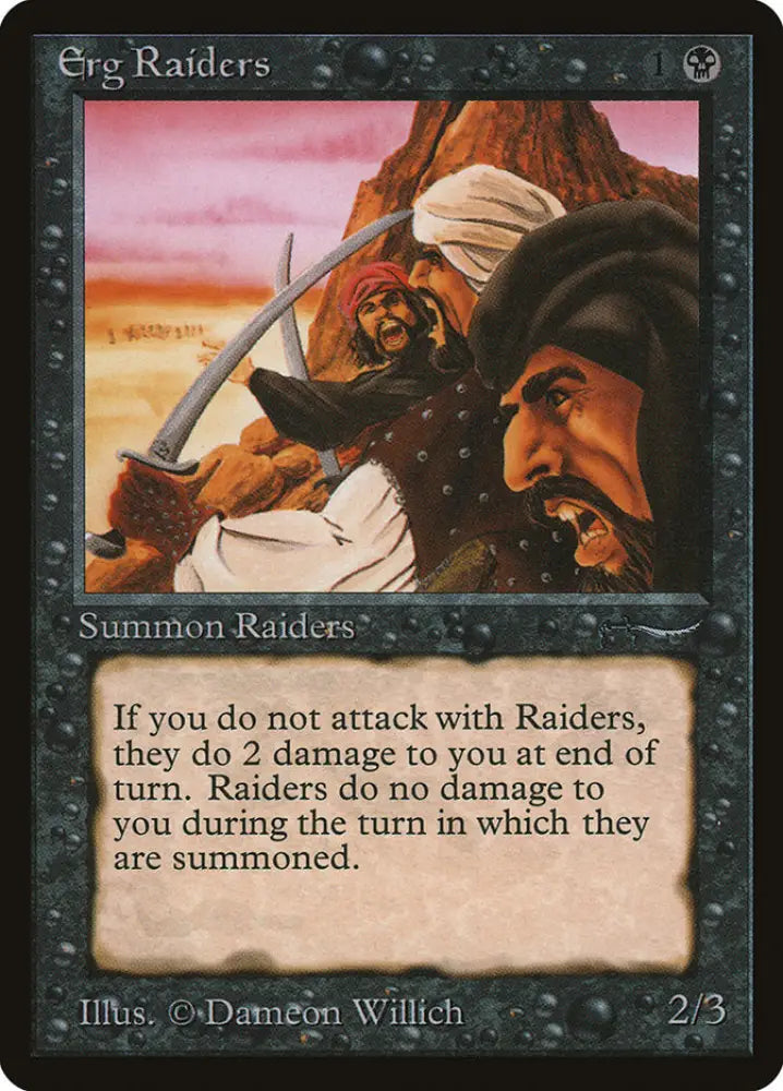 Erg Raiders (Dark Mana Cost) [Arabian Nights] - MTG Single