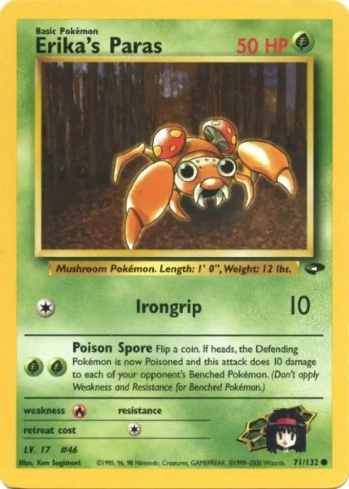 Erika’s Paras (71/132) [Gym Challenge Unlimited] - Pokemon Single