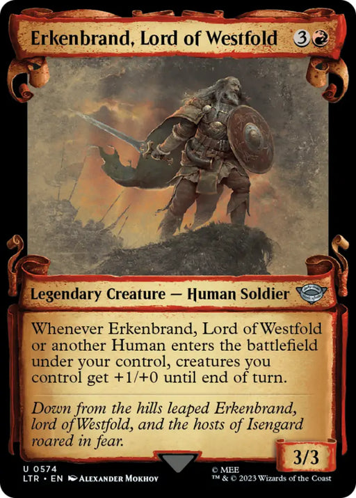 Erkenbrand Lord of Westfold [The Lord of the Rings: Tales of Middle-Earth Showcase Scrolls] - MTG Single