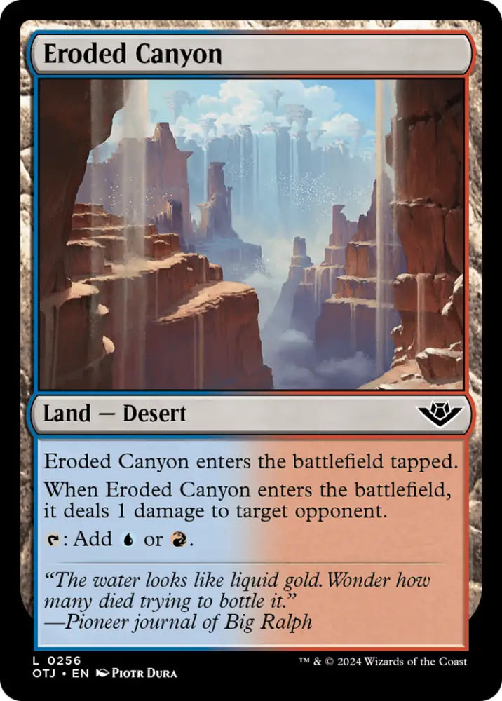 Eroded Canyon [Outlaws of Thunder Junction] - MTG Single