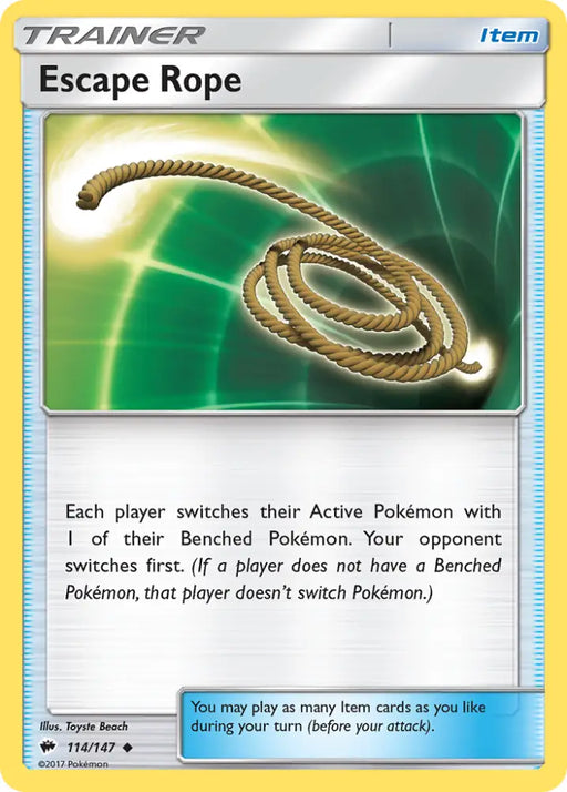 Escape Rope (114/147) [Sun & Moon: Burning Shadows] - Pokemon Single
