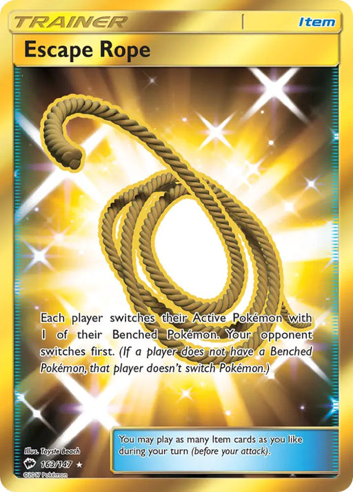 Escape Rope (163/147) [Sun & Moon: Burning Shadows] - Pokemon Single