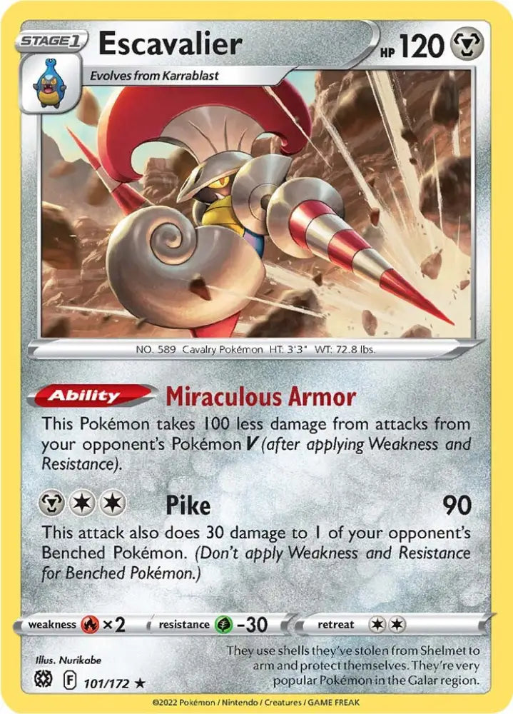 Escavalier (101/172) [Sword & Shield: Brilliant Stars] - Pokemon Single