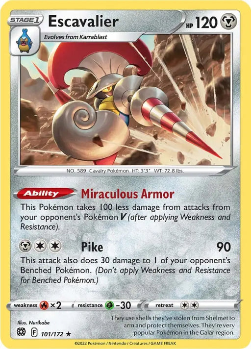 Escavalier (101/172) [Sword & Shield: Brilliant Stars] - Pokemon Single