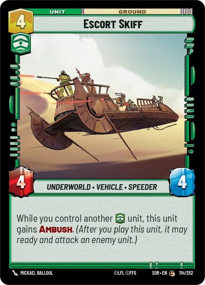 Escort Skiff (114/252) [Spark of Rebellion] - Star Wars: Unlimited Single