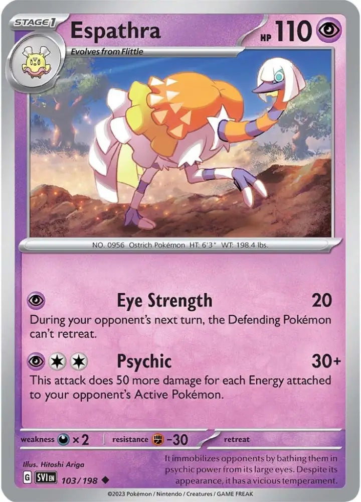 Espathra (103/198) [Scarlet & Violet: Base Set] - Pokemon Single