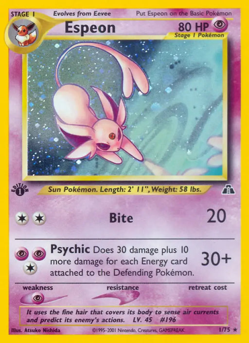 Espeon (1/75) [Neo Discovery 1st Edition] - Pokemon Single
