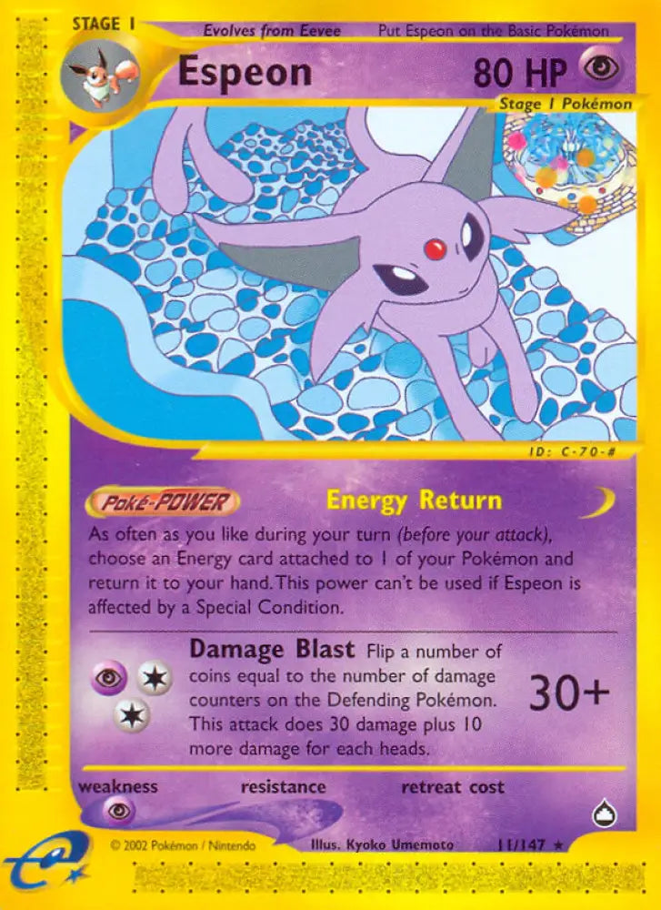 Espeon (11/147) [Aquapolis] - Pokemon Single