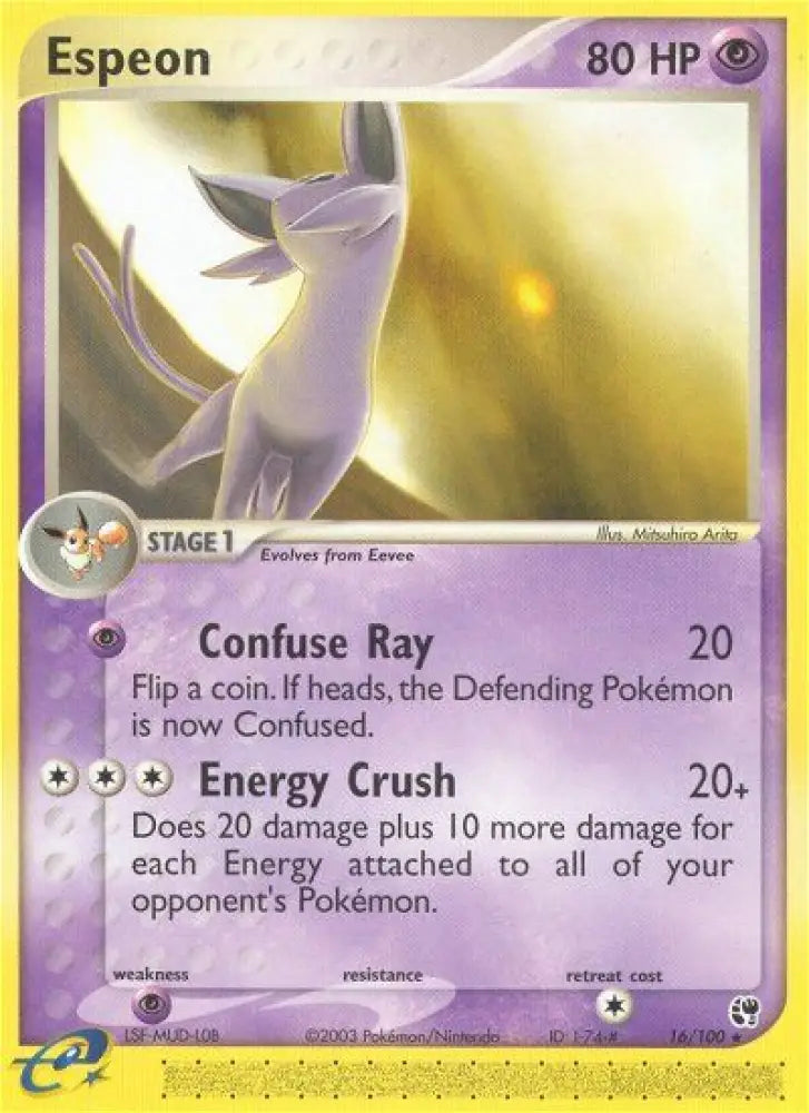 Espeon (16/100) [EX: Sandstorm] - Pokemon Single