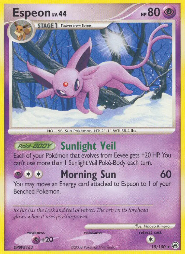 Espeon (18/100) [Diamond & Pearl: Majestic Dawn] - Pokemon Single