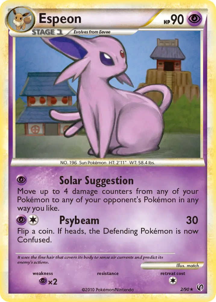 Espeon (2/90) [HeartGold & SoulSilver: Undaunted] - Pokemon Single