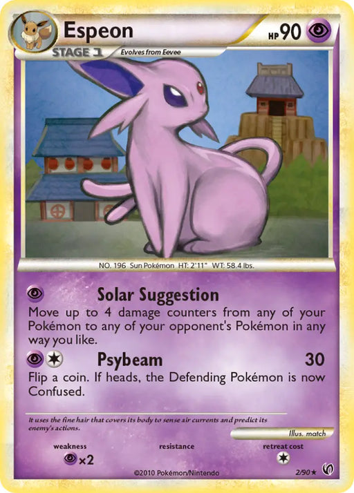 Espeon (2/90) [HeartGold & SoulSilver: Undaunted] - Pokemon Single