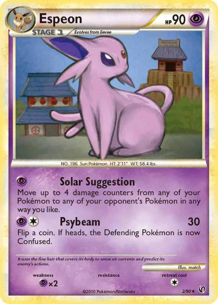 Espeon (2/90) (Theme Deck Exclusive) [HeartGold & SoulSilver: Undaunted] - Pokemon Single