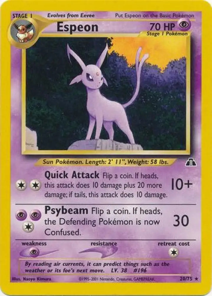 Espeon (20/75) [Neo Discovery Unlimited] - Pokemon Single