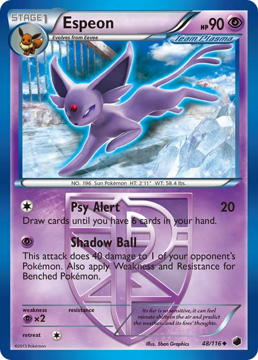 Espeon (48/116) [Black & White: Plasma Freeze] - Pokemon Single