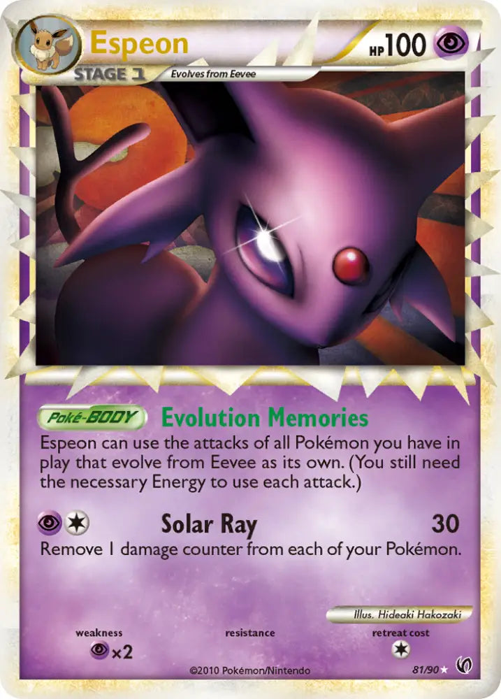 Espeon (81/90) [HeartGold & SoulSilver: Undaunted] - Pokemon Single
