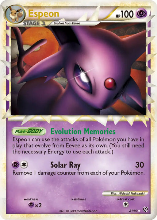 Espeon (81/90) [HeartGold & SoulSilver: Undaunted] - Pokemon Single