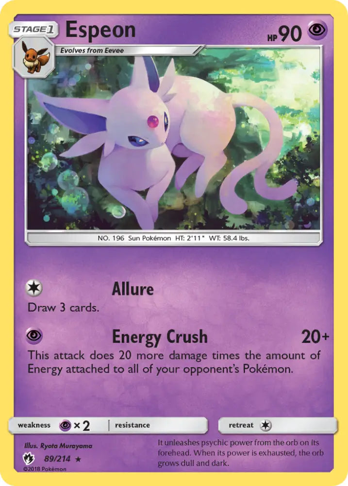 Espeon (89/214) [Sun & Moon: Lost Thunder] - Pokemon Single