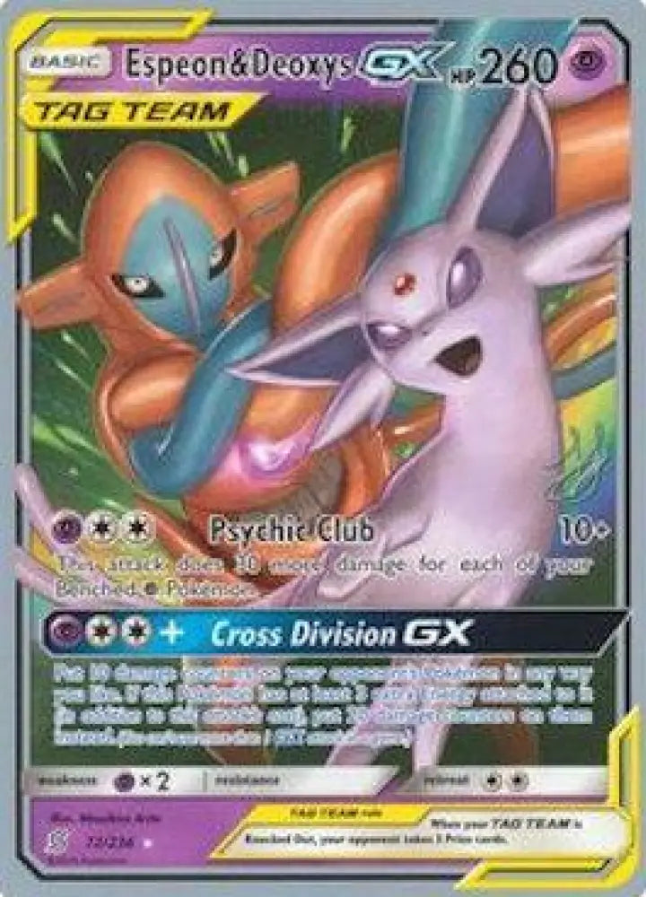 Espeon & Deoxys GX (72/236) (Perfection - Henry Brand) [World Championships 2019] - Pokemon Single
